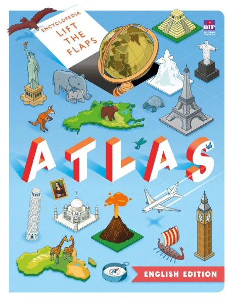 Encyclopedia Lift the Flaps Atlas (English Edition) — sampul buku